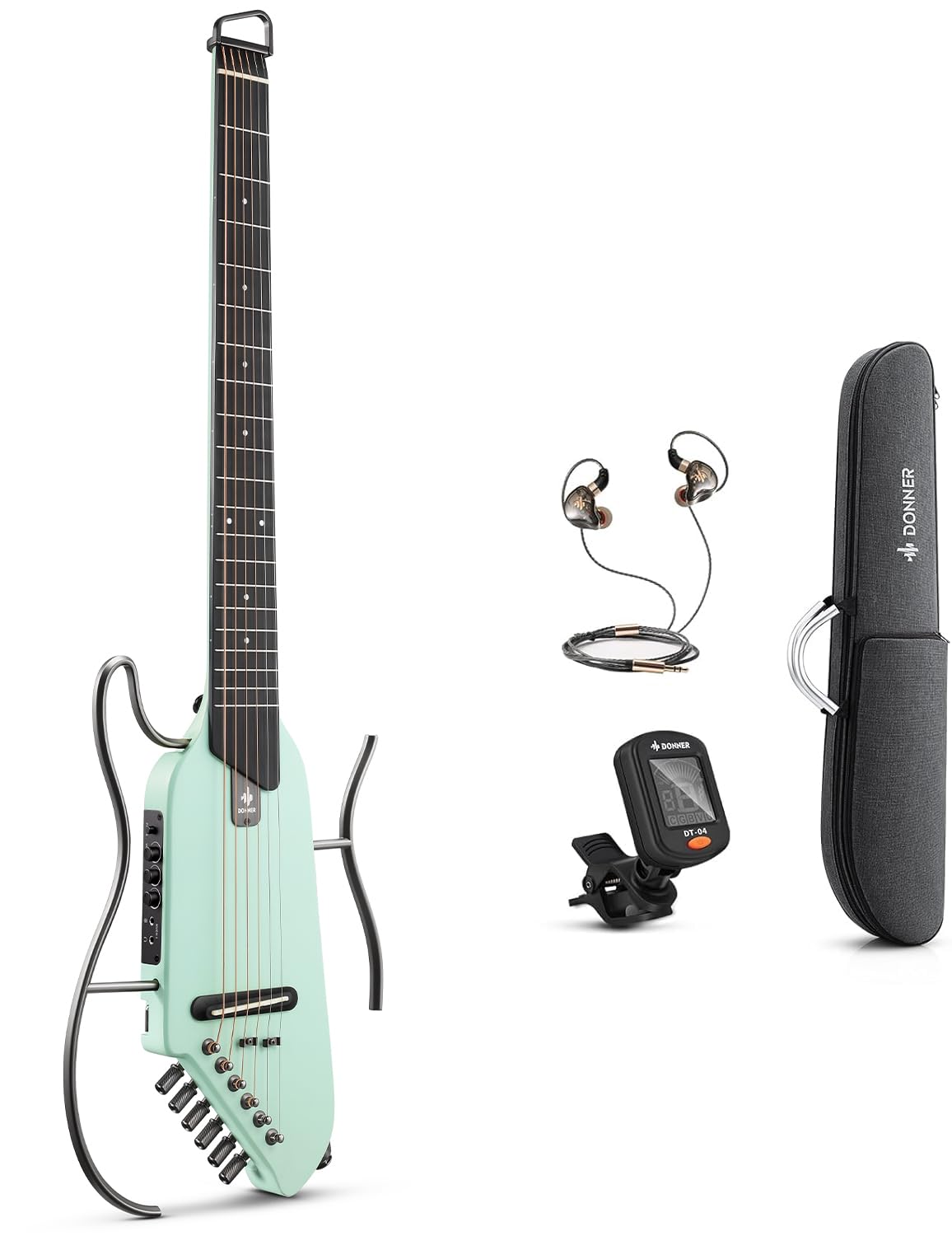 Amazon.com: Donner HUSH-I Guitar For Travel, Portable Ultra-Light